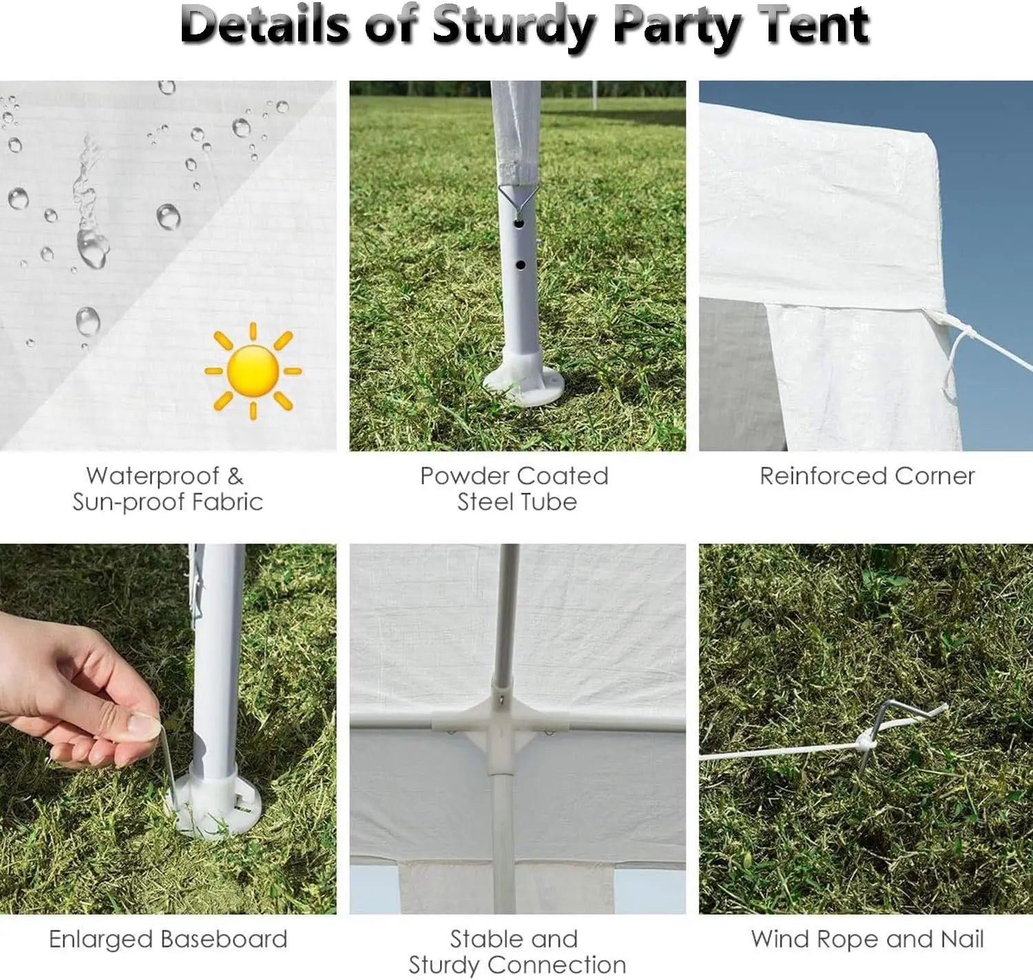 10x30 FT Outdoor Heavy Duty Party Tent, Wedding Canopy Tents with Removable Sidewalls, for Parties, Canopy Event Tent, Custom