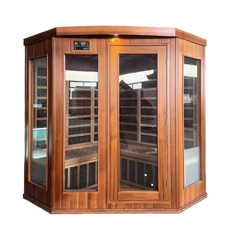 Sauna extérieur, espace de repos, maison en bois, sauna carré préfabriqué en cèdre