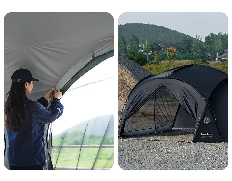 Outdoor Camping Bib Mesh Tent Accessories ShineTrip Silver-Coated Waterproof Customizable Modular Tent System Dome Shelter Parts