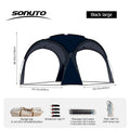 Sonuto 8-13 Person Camping Tent Sun Rainproof & Anti-Mosquito Large Car Awning Compact Foldable Outdoor Pavilion for Family