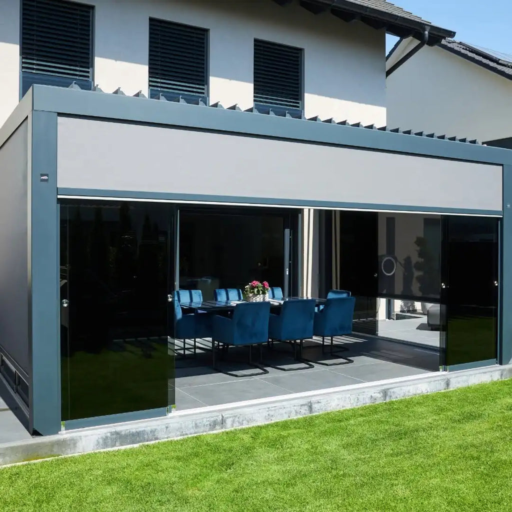 Waterproof Motorized Gazebo Pergola Set 3x3 3x4 5x4 4x6 Garden Sunshade Retractable Outdoor Aluminium for Backyard Powder Coated