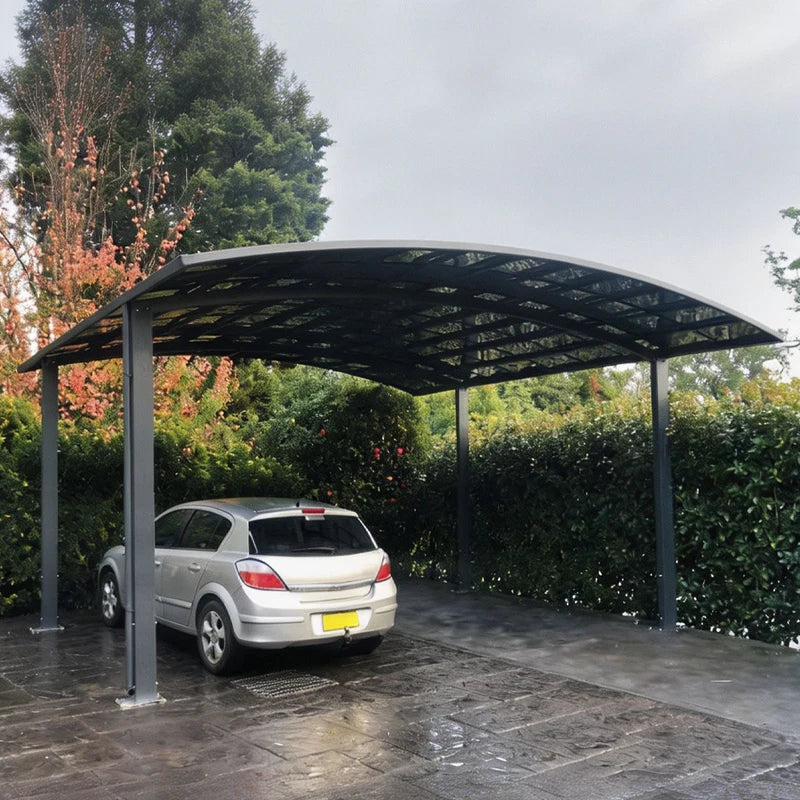 Aluminum Carport Canopy Permanent Outdoor Shelter Waterproof Gazebo Bioclimatic Terrace Shed for Driveway or Patio Protection