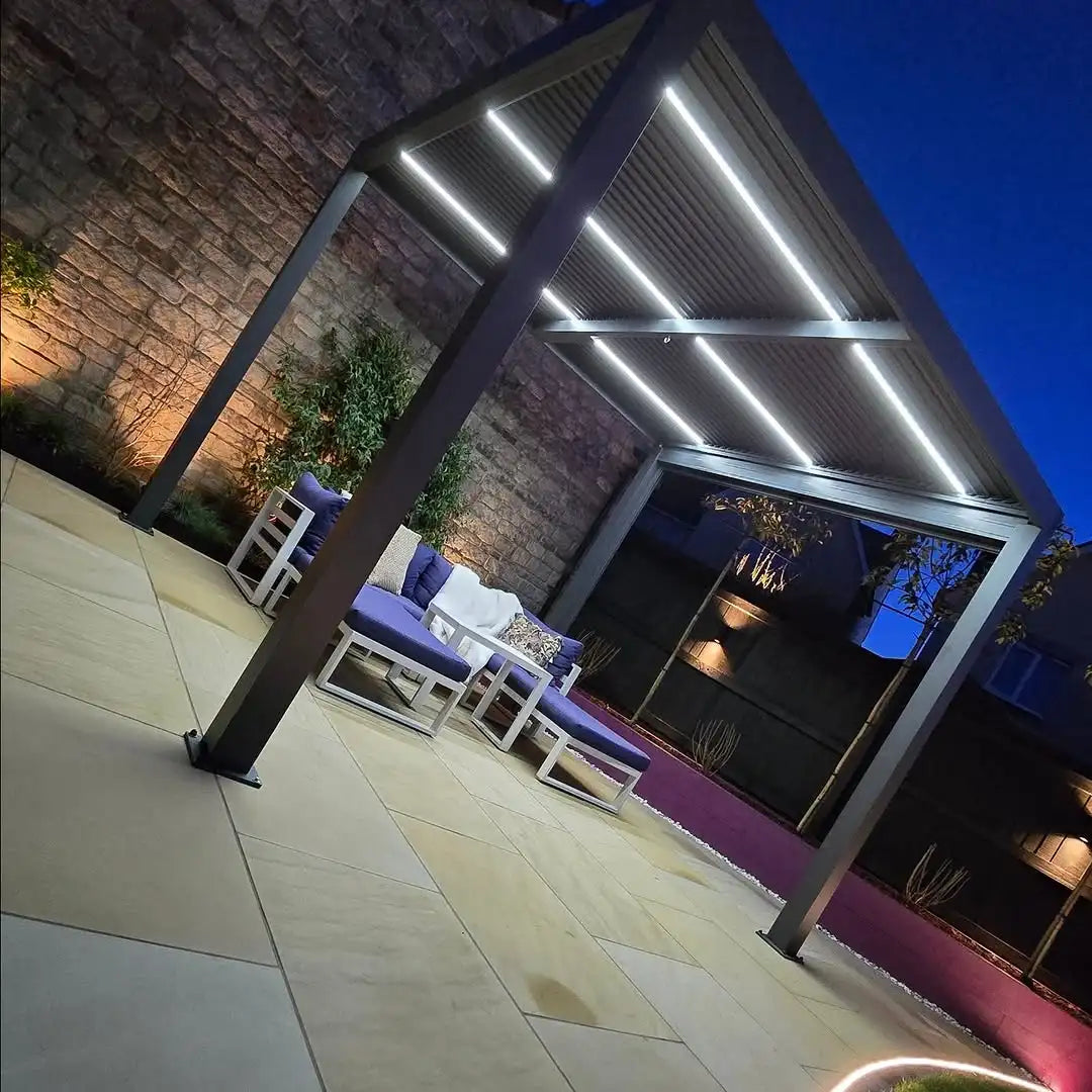 Waterproof Motorized Gazebo Pergola Set 3x3 3x4 5x4 4x6 Garden Sunshade Retractable Outdoor Aluminium for Backyard Powder Coated