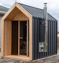 Sauna électrique extérieur pour 1 à 8 personnes, design Hemlock Spire, fitness, amincissement, avec poêle à bois, spa à domicile, détox, relaxation
