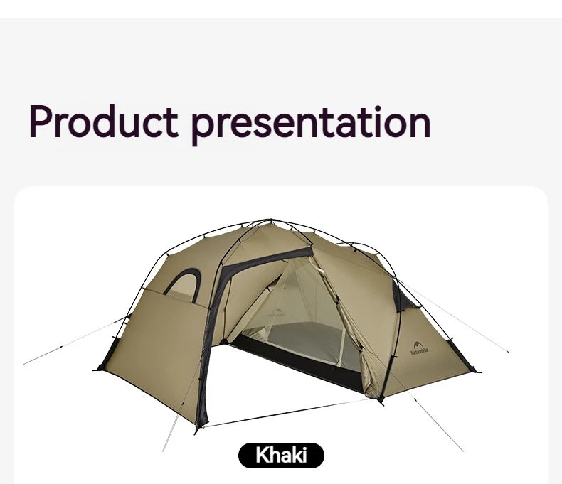Naturehike SOLO Camping Tent Ultralight Silicon Coated Outdoor 4 Seasons Tents Waterproof 15D Nylon Double Layer Hiking Tent