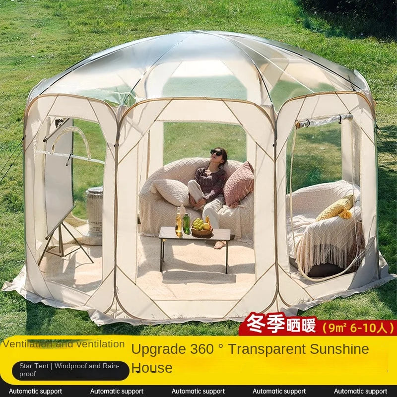 New Star Tent Transparent Bubble House Sun Room 4-10 Person PVC Courtyard Restaurant Shed Camping Supplies Outdoor Camping