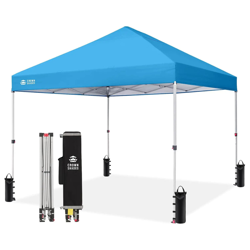 8x8 Pop Up Canopy - Beach Tent with One Push Setup - Easy Outdoor Sun Shade for Events, Parties, Camping - Gazebo, Customized