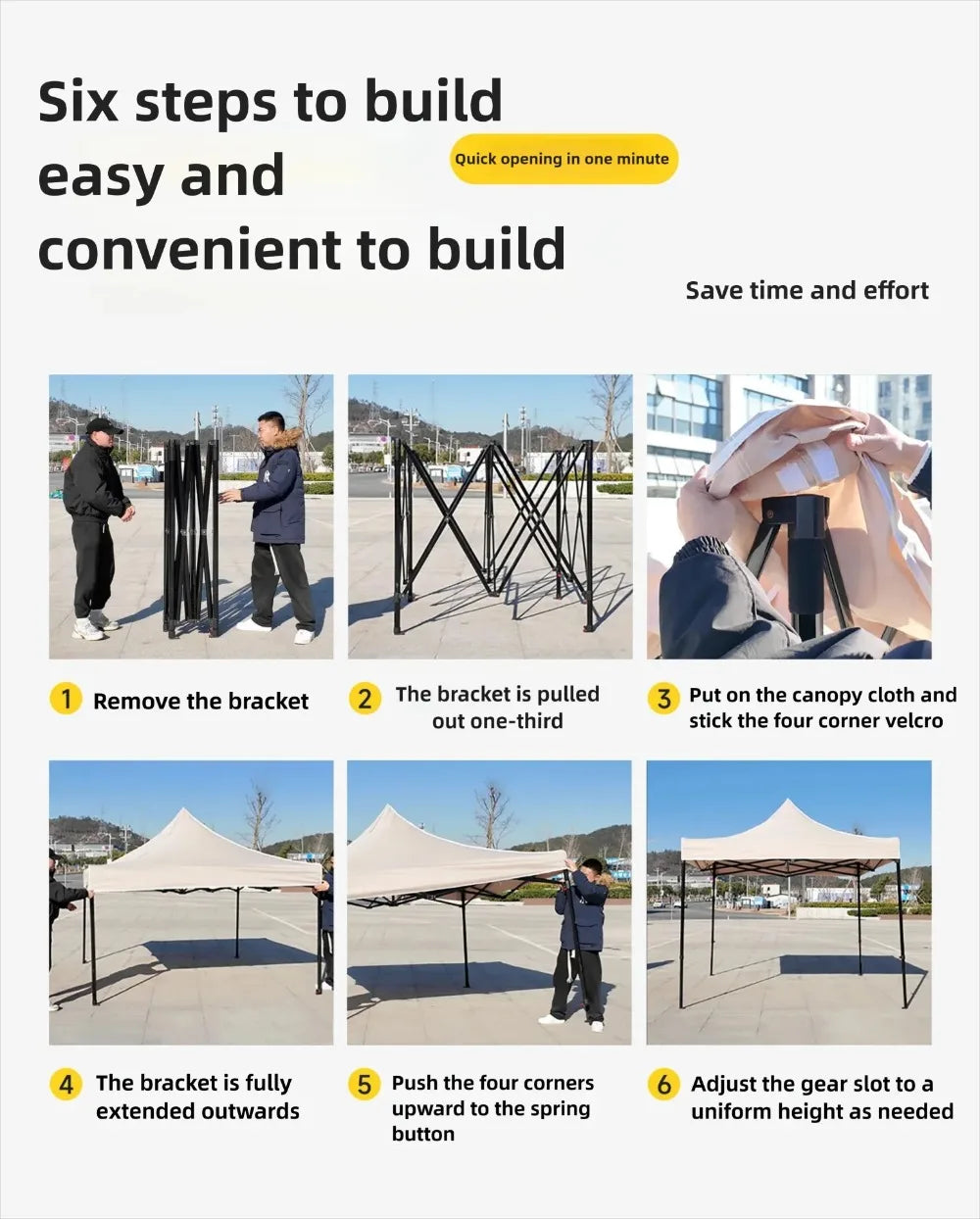 Gazing Pavilion Sunshade Carport  Waterproof  Automatic Folding Carport Tent Suitable for Outdoor Parties Events and Car Shelter