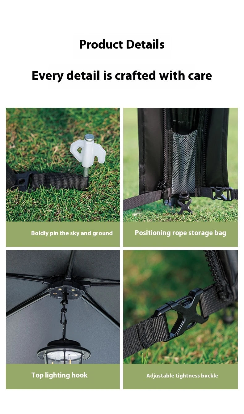 Naturehike BLACKDOG Camping Dome Tent Sunshade 150D Oxford Cloth Combination Buckle or Zipper Outdoor Travel Tent With Chimney