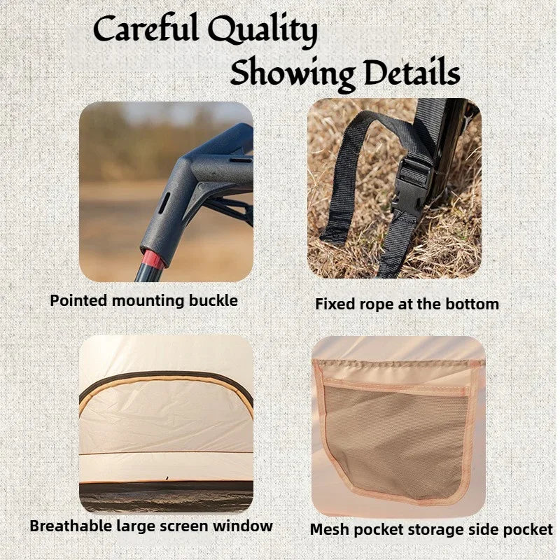 MOUNTAINHIKER Camping Family luxury Tent 3-12 Person Double Layers Oversize 2 Rooms Thickened Rainproof Outdoor Tour Equipment