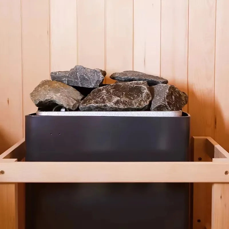 Sauna personnalisé en bois traditionnel pour 2-3 personnes, en cèdre rouge et en hemlock canadien, pour l'extérieur