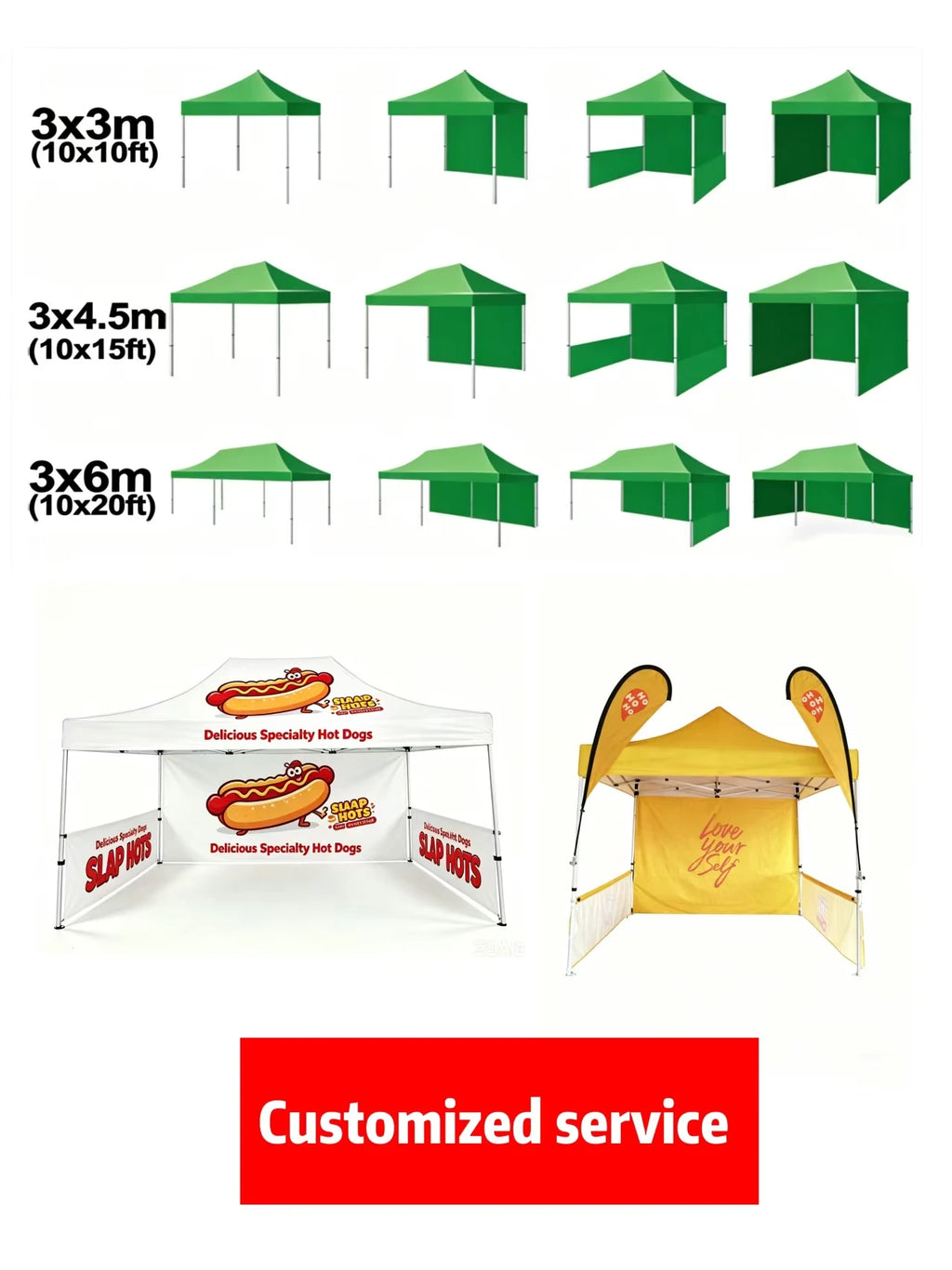 Exhibition Event Marquee Gazebos Custom PrintedMarquee Canopy Custom Tent Pop Up 10x10 Banner  Table Flag Folding