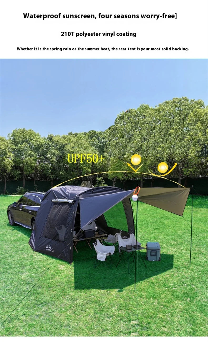 Lohascamping Car box docking tent  Portable Waterproof SUV Tail Tent 3-4 people Dome tent Sunshade Tunnel style tent,Large tent,