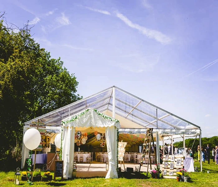 Outdoor Large Span Exhibition Wedding Event Tent Sunshade Canopy Tent Room 20 X 40 Party Tent For 200 500 People