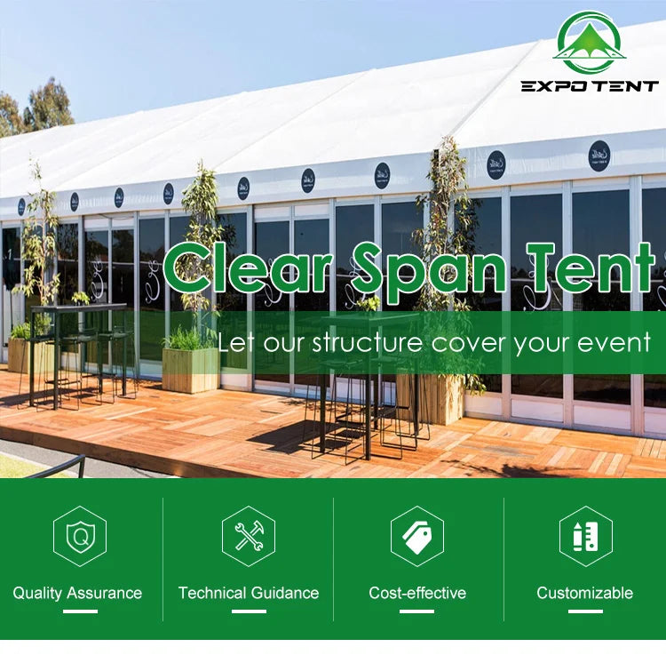 Outdoor Large Span Exhibition Wedding Event Tent Sunshade Canopy Tent Room 20 X 40 Party Tent For 200 500 People
