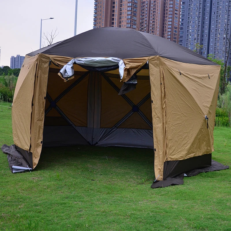 Abri solaire personnalisable pour mariage, camping, plage, extérieur, tente de camping instantanée pour 12 personnes