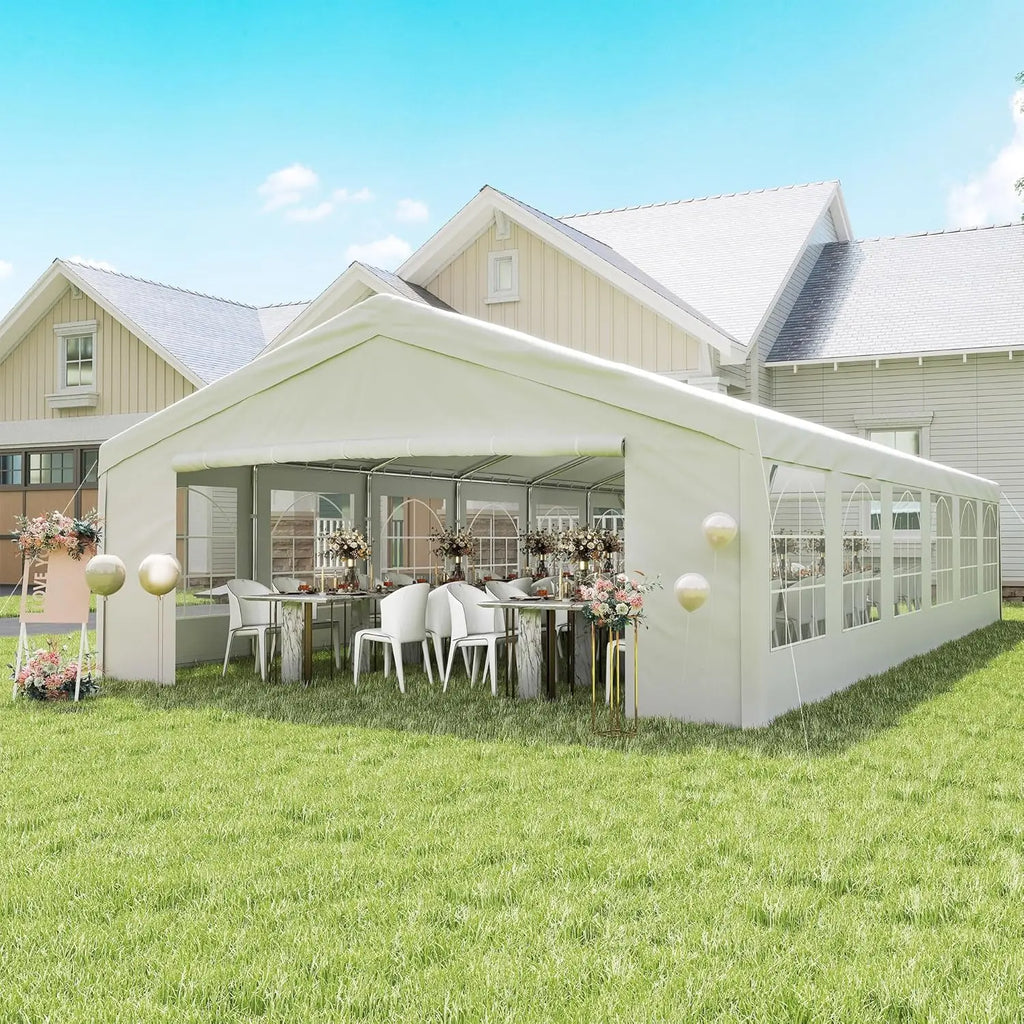 20x40ft Heavy Duty Party Tent Gazebo Wedding Event Shelter Removable Sidewalls Windows Waterproof White, Customized