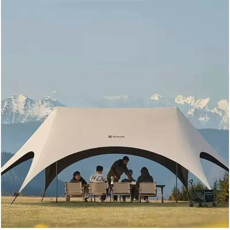 Outdoor Portable Hexagonal Sunshade Canopy Camping Rainproof Quick Setup Sun Shelter Professional Ventilated Outdoor Products