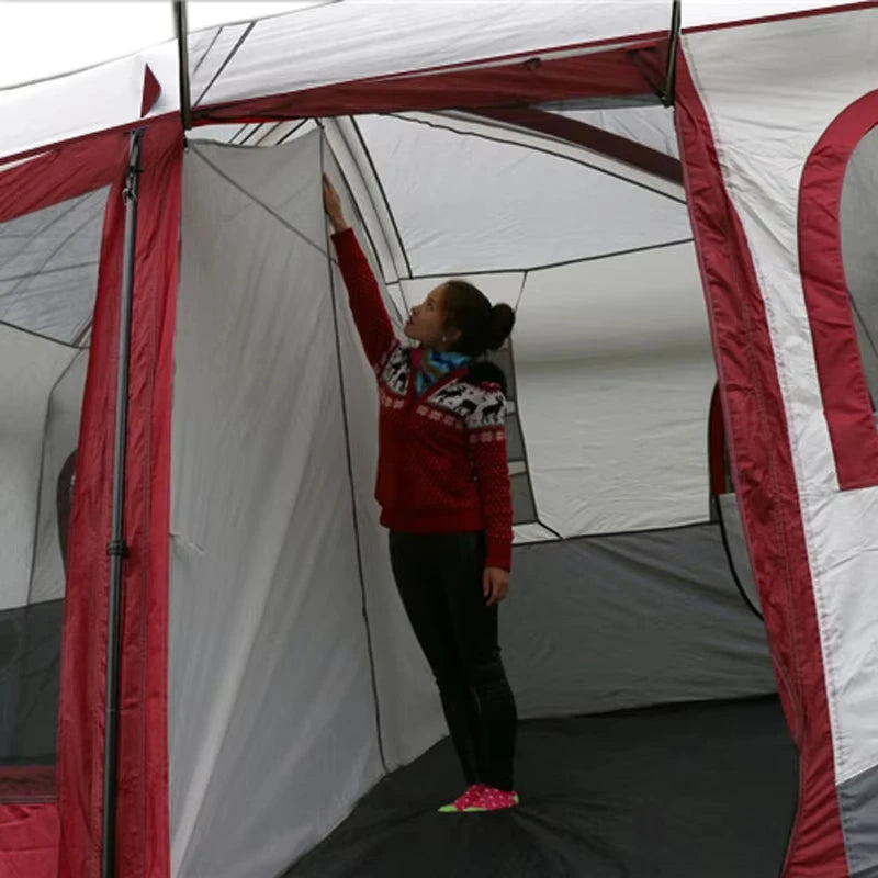 8 10 12 Person Large Family Camping Tent Waterproof Outdoor Cabin Shelter for Spacious Group Camping Events Marquee