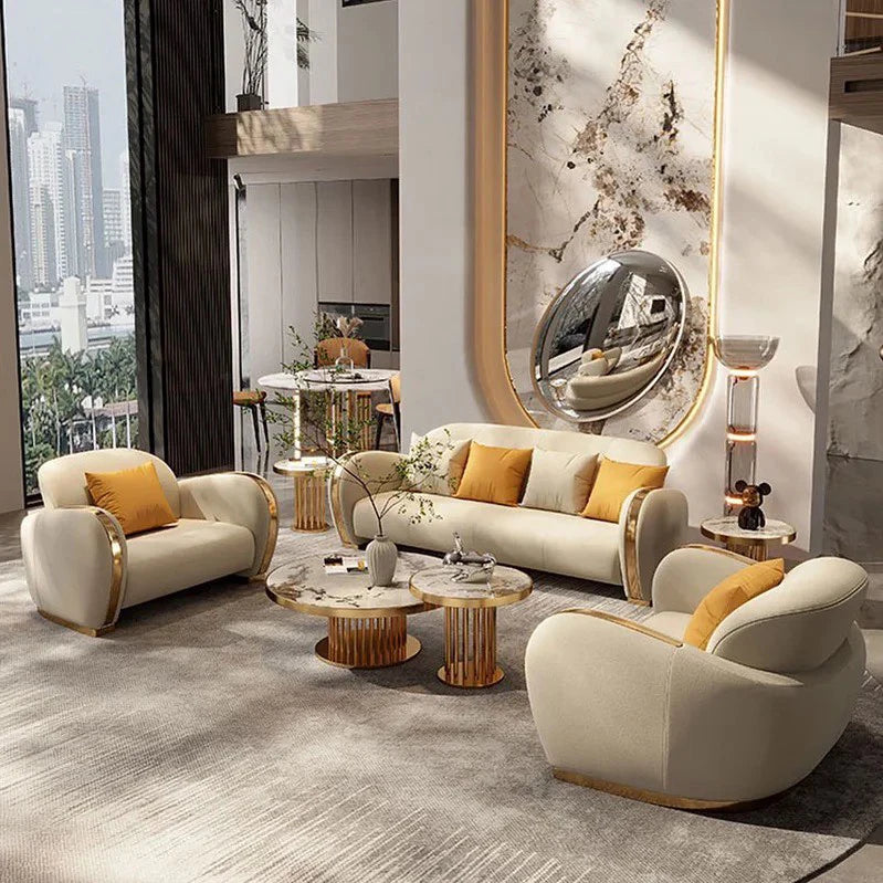 uj-Italian Design High Quality Luxury Living Room Sofa Set Home Furniture Custom Modern Leather Sectional Sofa*