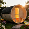 Sauna familial extérieur durable en bois de pin, sauna traditionnel à vapeur