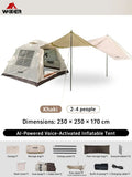 Outdoor Park Camping Glamping Tent Multi-person 4-5 People Tent Hiking Mountain Hiker Inflatable Tent Portable Rainproof Tent
