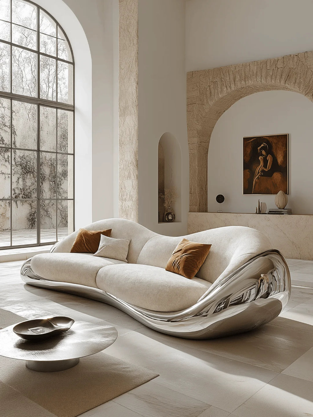 Sofa villa living room light luxury furniture fabric sofa