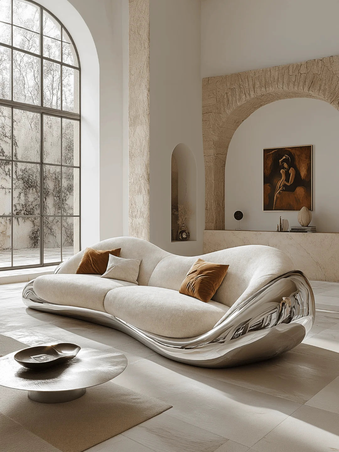 Sofa villa living room light luxury furniture fabric sofa