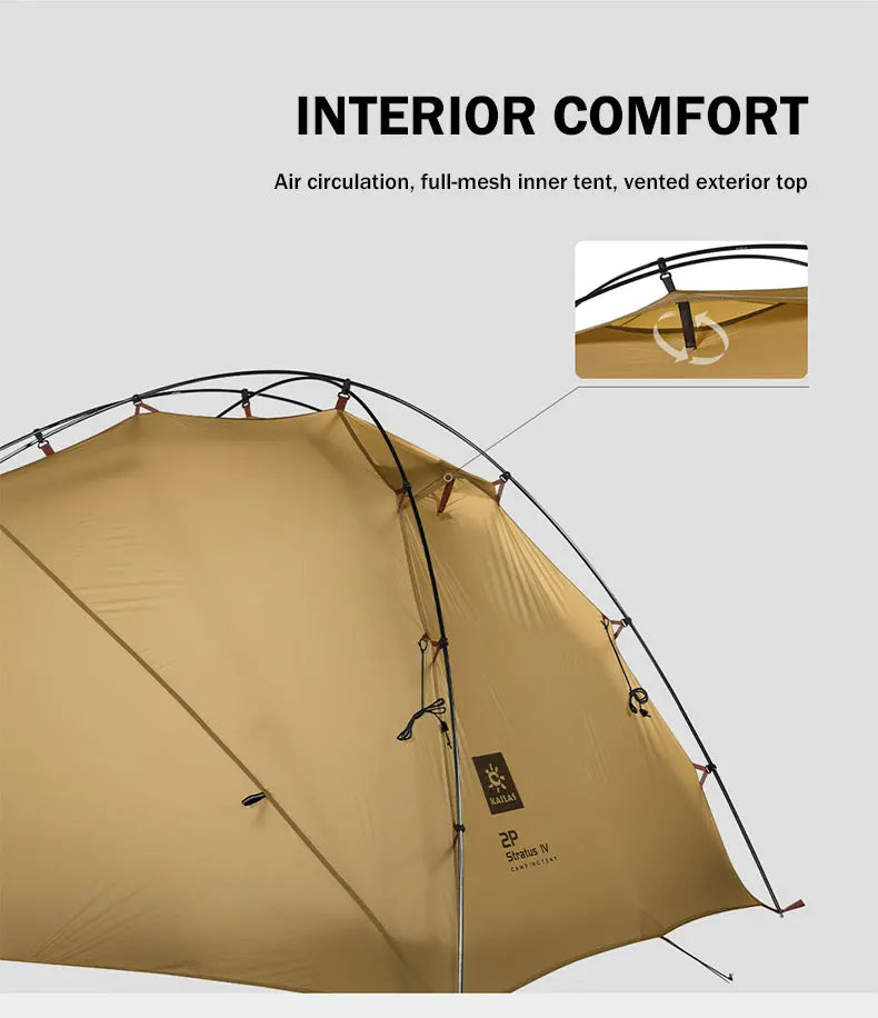 KAILAS New STRATUS Tent Ultralight Backpacking 2 Person Double Layer Waterproof Windproof Camping Hiking Survival Tent KT2503102