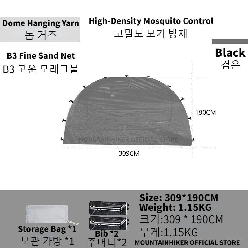 MOUNTAINHIKER 8-10 Person Outdoor Camping Dome Tents Light Luxury Round Gazebo Big Canopy Large Awning Pergola House