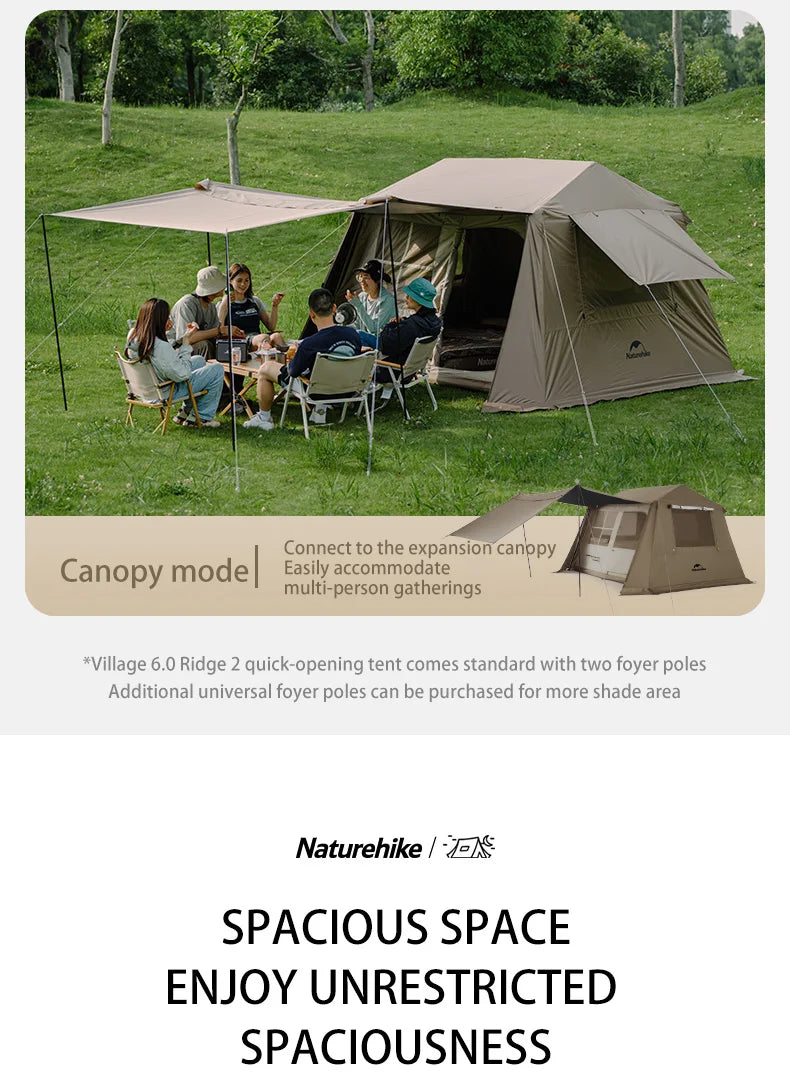 Naturehike Village 6.0 The Second Generation Quick Open Tent Family Automatic Tent for Camping Outdoor