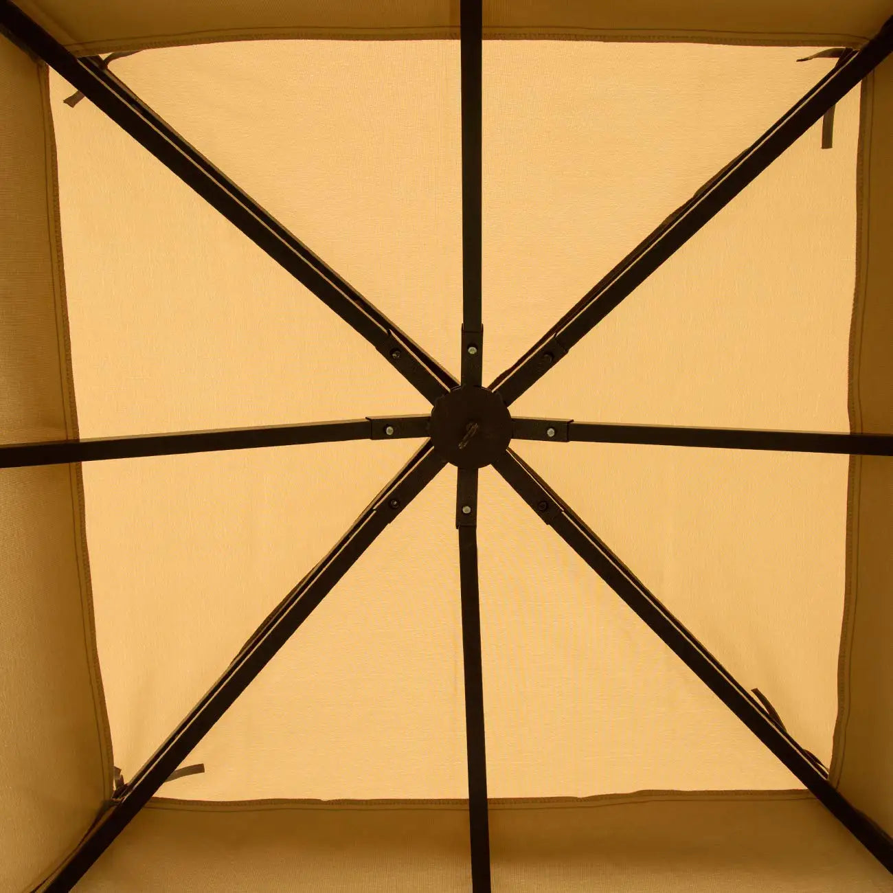 Gazebo de jardin 10' x 10' pour patio et cour arrière, gazebo à double toit ventilé, personnalisable