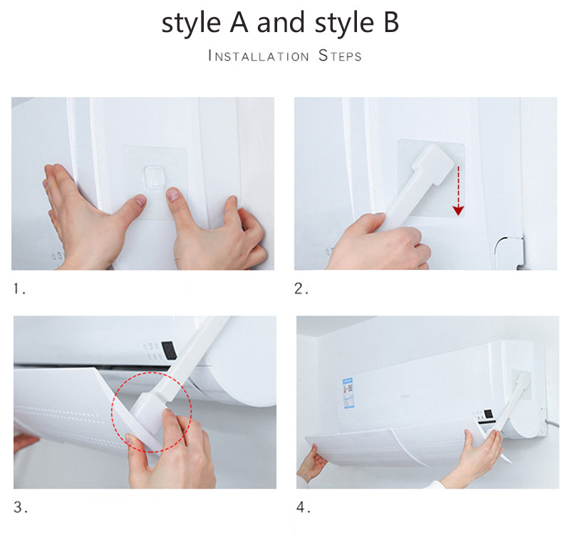 Scalable Hanging-type Air Conditioning Windshield Anti-direct Blowing Air Deflector Household Air Conditioning Baffle WB001