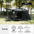 Outdoor Camping Family Tent 3-12 Person Double Layers Oversize 2 Rooms Thickened Rainproof Canopy Family Camp Tour Equipment