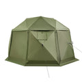 Pop up Gazebo Screen Tent, 13 x 13 ft, 13-Sided Spherical Camping Canopy Tent with Removable Top & Carry Bag, Quick-Set & Bite-Proof, Screen House Sun Shelter for 10-12 Persons, Green