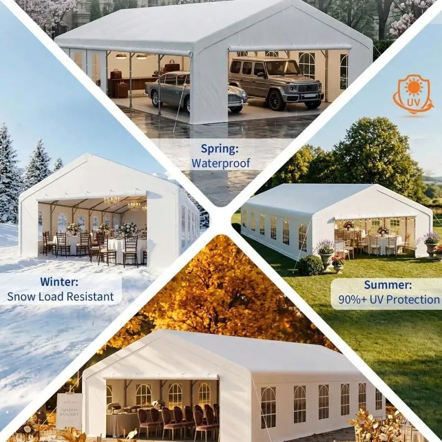 20x40 Ft Heavy Duty Party Tent With Removable Sidewalls And Windows Commercial Wedding Canopy