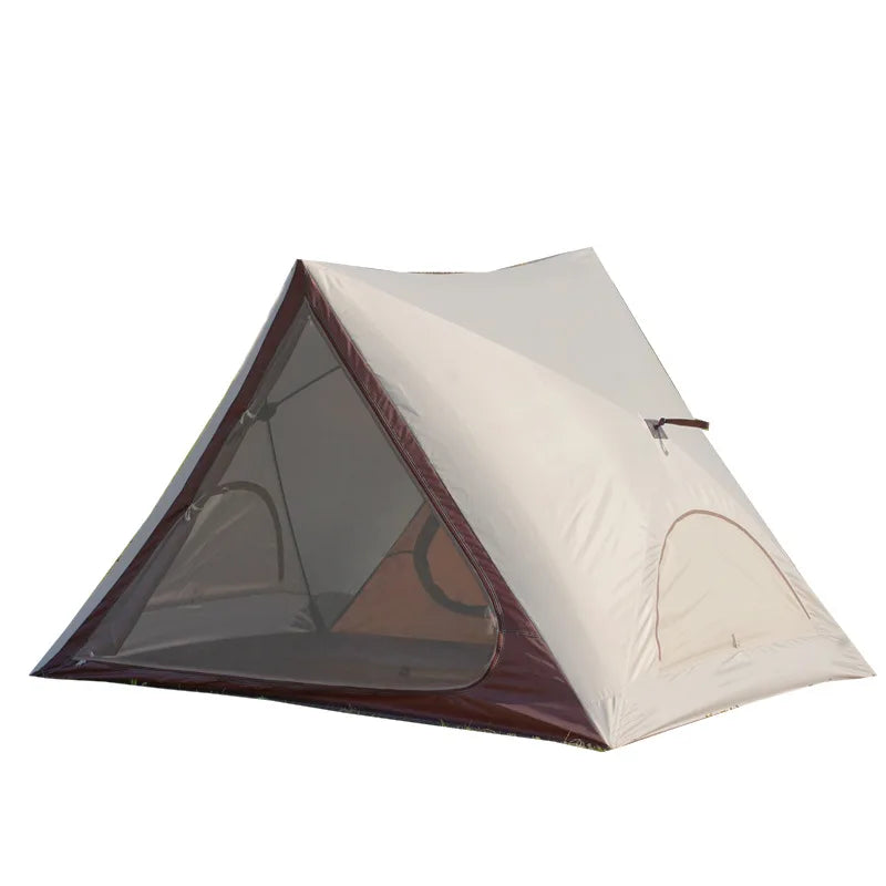 Portable Automatic Pop Up Triangle Beach Tent, UV Protection Outdoor Quick Open Sun Shelter for Camping, Beach and Daily Leisure