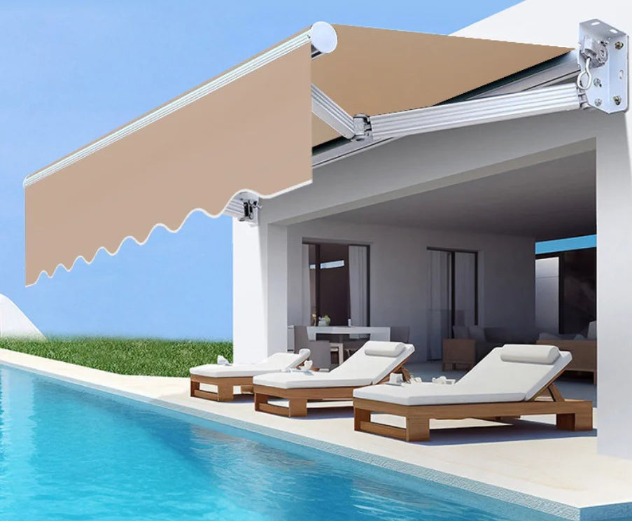 High Quality Electric Sunshade Wind Sensor Intelligent Control Easy Installation Outdoor Patio Sun Shelter UV Resistant Canopy