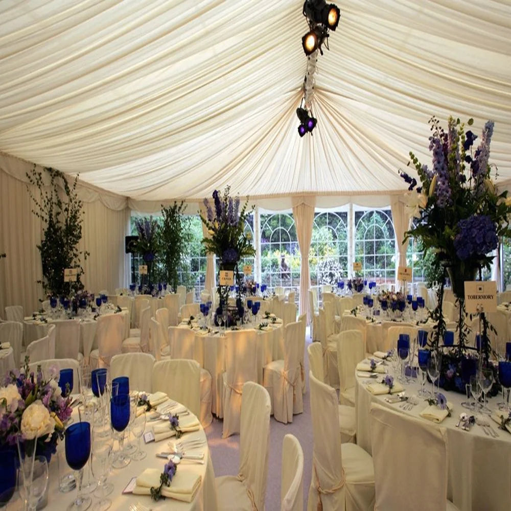 Outdoor Large Span Exhibition Wedding Event Tent Sunshade Canopy Tent Room 20 X 40 Party Tent For 200 500 People