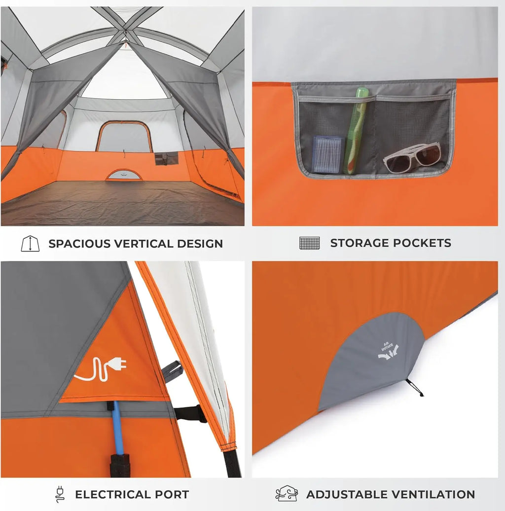 Sale price Tent for Family Camping | 10 Person / 11 Person / 12 Person Large Multi Room Cabin Tents for Car Camping & Outdoor Ad