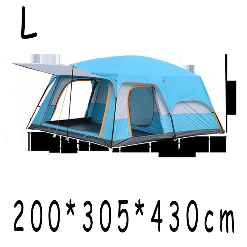 6 - 10 People Family Tour Hiking Picnic Rain-proof Mosquito-proof Wind-proof Camping Tent Outdoor  2 Rooms tent