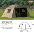Outdoor Camping Mosquito Nets Tents 6-15 Person Rainproof Silver Glue Sunscreen Beach Picnic Sunshade Canopy Camping Equipment