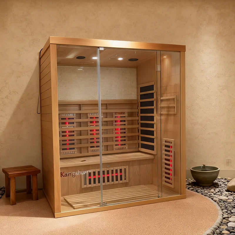 Sauna extérieur, espace de repos, maison en bois, sauna carré préfabriqué en cèdre