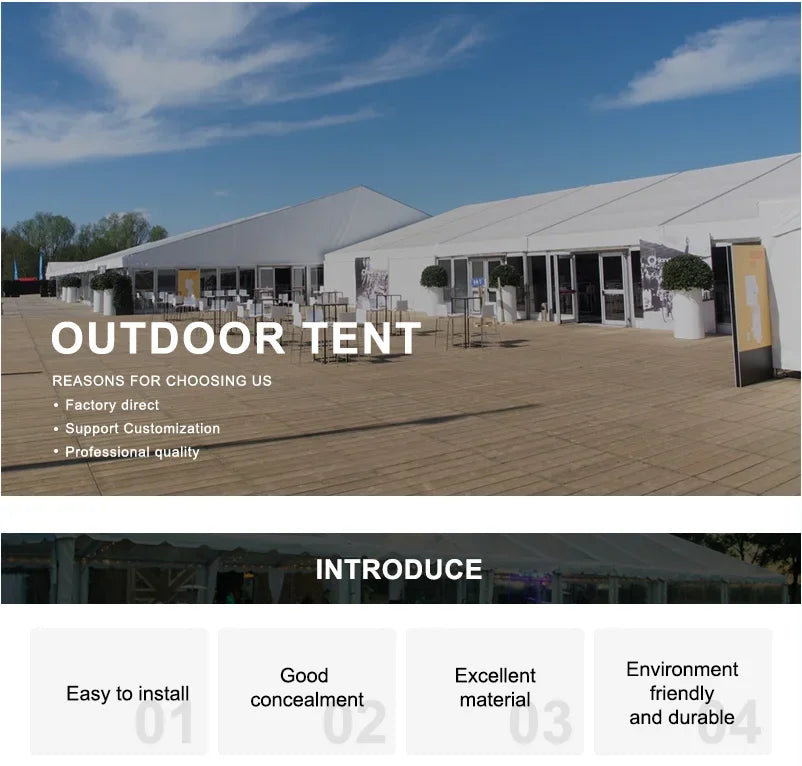 Hot sale large outdoor tent for wedding parties, commercial exhibition events for 200, 400, 600 people, large