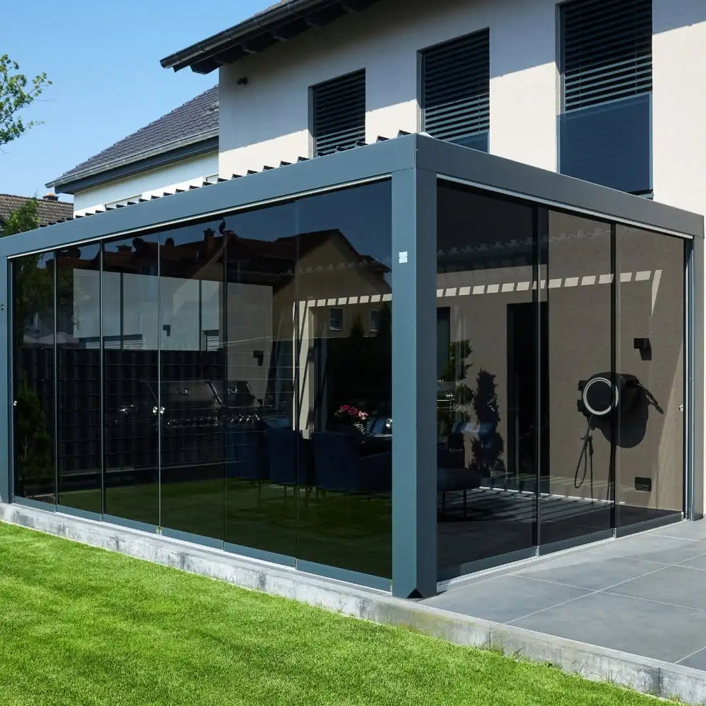 Waterproof Motorized Gazebo Pergola Set 3x3 3x4 5x4 4x6 Garden Sunshade Retractable Outdoor Aluminium for Backyard Powder Coated