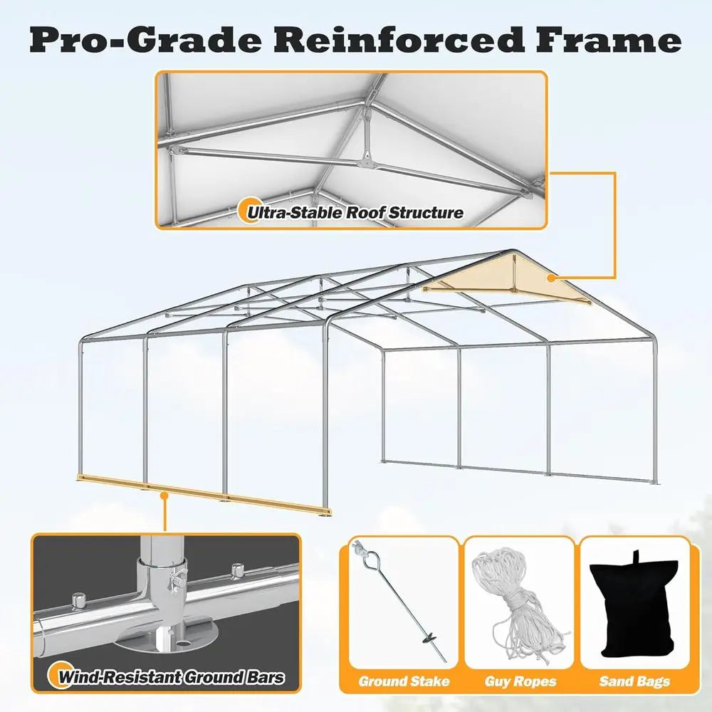 20 x 20t Party Tent Heavy Duty, Outdoor Wedding Tent with Removable Sidewalls, Event Gazebo Shelters or Party