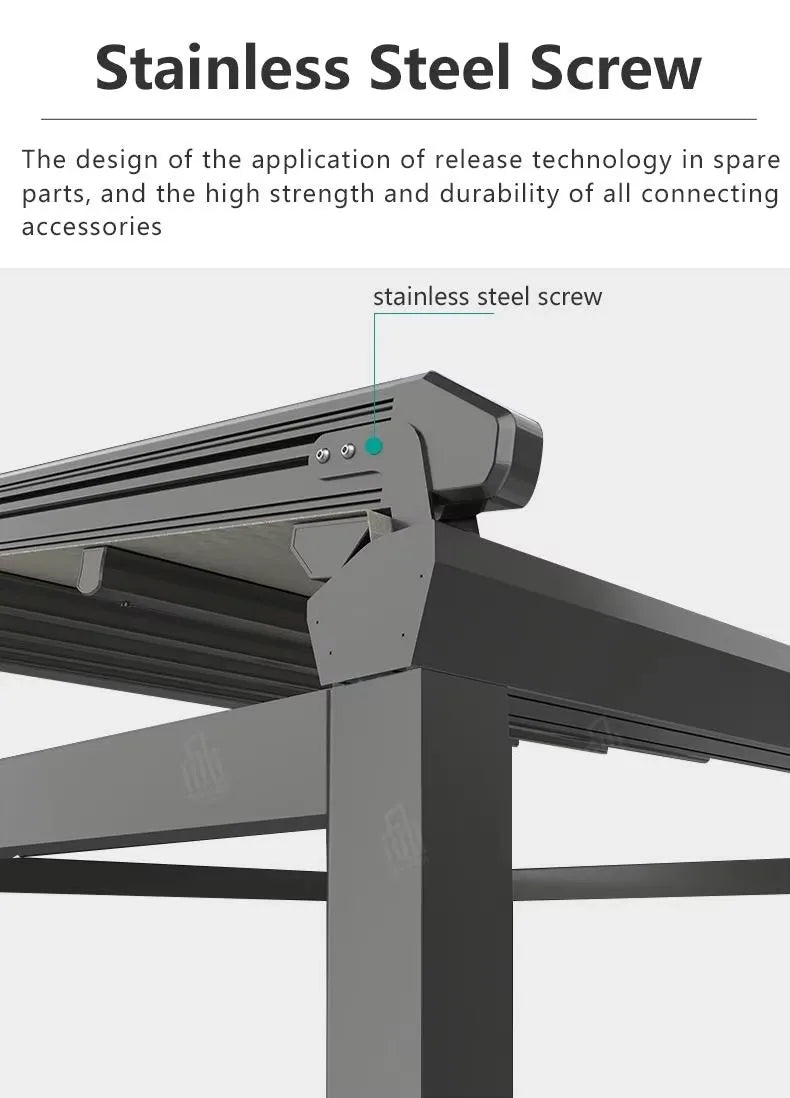 Wholesale Canopy Gazebo Outdoor Garden Patio Wooden Pergola for Backyard Use Retractable Canopy Pergola