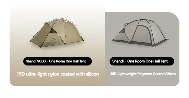 Naturehike SOLO Camping Tent Ultralight Silicon Coated Outdoor 4 Seasons Tents Waterproof 15D Nylon Double Layer Hiking Tent