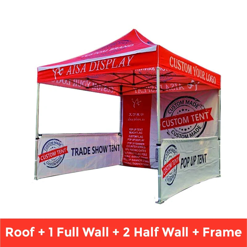 Gazebos de chapiteau d'événement d'exposition, auvent imprimé personnalisé, tente pliable Pop-Up, pour fête en plein air, tentes promotionnelles