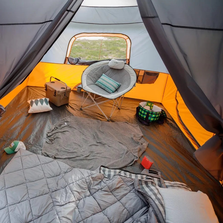 Tent for Family Camping 10 Person/ 11 Person/ 12 Person Large Multi Room Cabin Tents for Car Camping and Outdoor Adventures